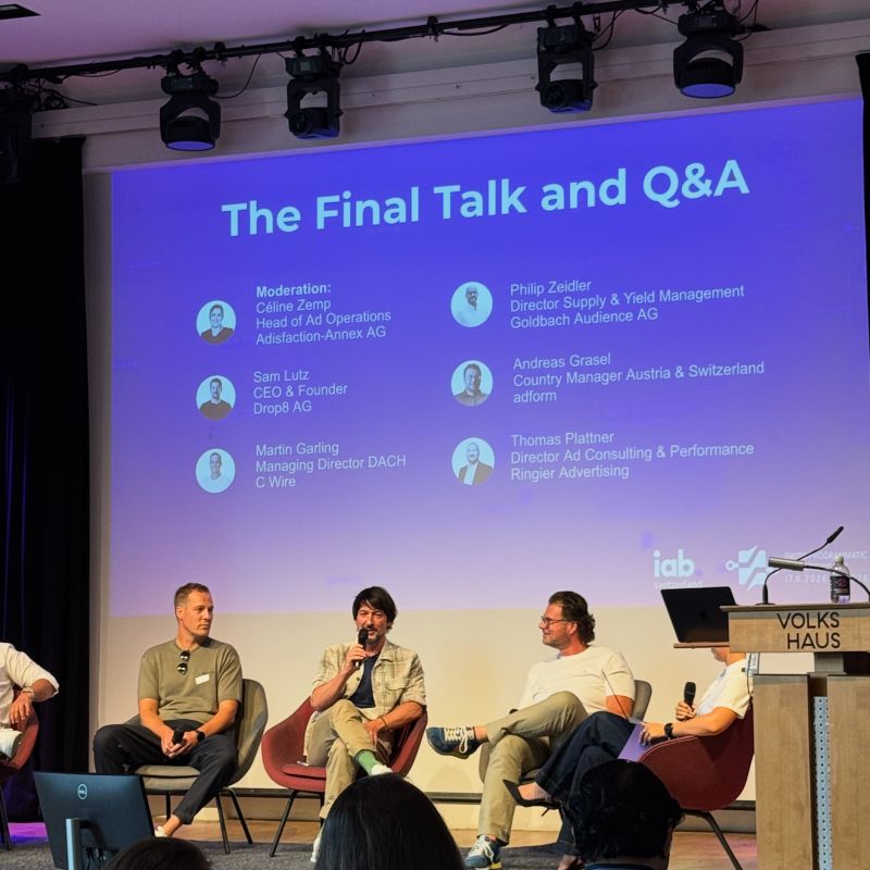 Sam Lutz von Drop8 in der Paneldiskussion The Final Talk and Q&A